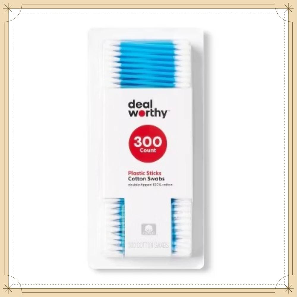 

Cotton Swabs Plastic Stick - 300ct - Dealworthy