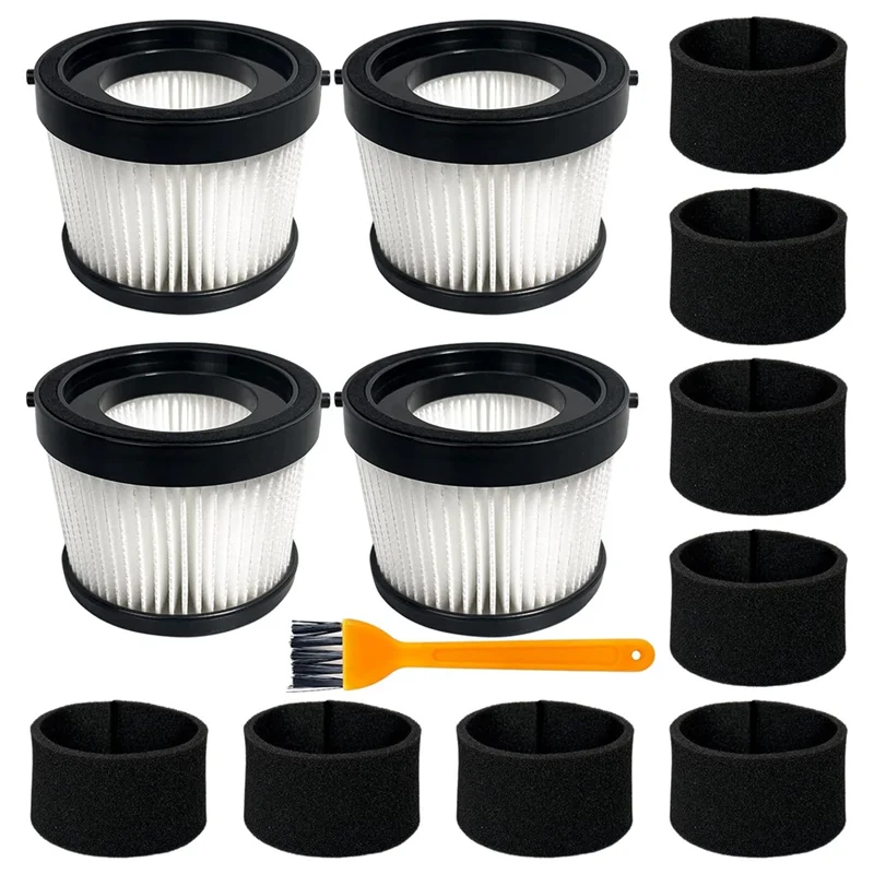 

B89B-4Pack DCV5011H HEPA-фильтр для беспроводного ручного пылесоса DCV501HB, с 8 пенопластовыми фильтрами и 1 щеткой, простой в использовании