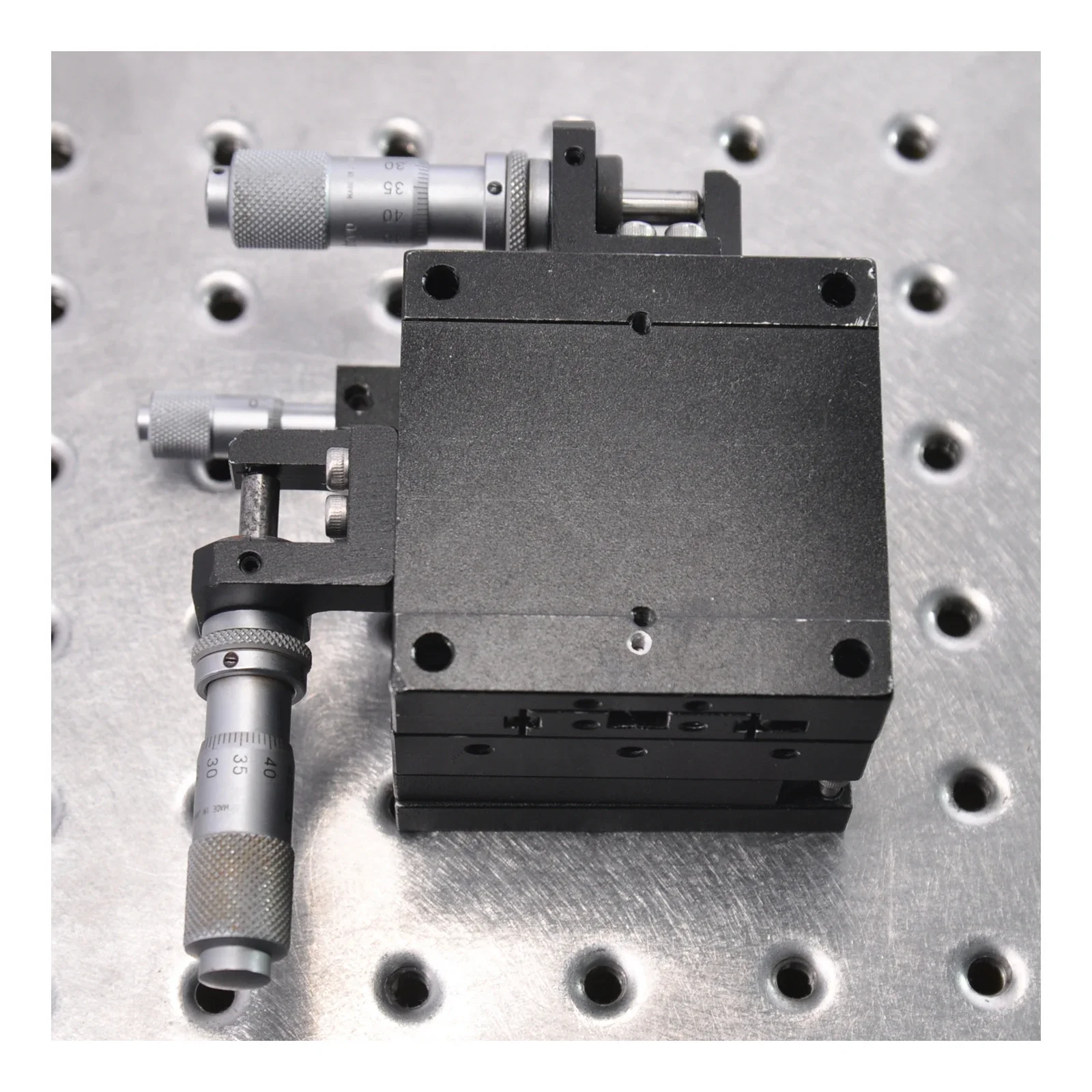 Xyr Axis 60mm Manual Adjustment Optical Precision Displacement Platform Small Angle Rotation Fine-Tuning Slide Height 50x50mm