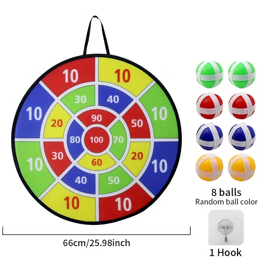 الأطفال مع كرة لزجة 74 سم لوحة رمي السهام الكبيرة لعبة تفاعلية عائلية تعليمية حسابية ألعاب رياضية داخلية/خارجية هدية #3