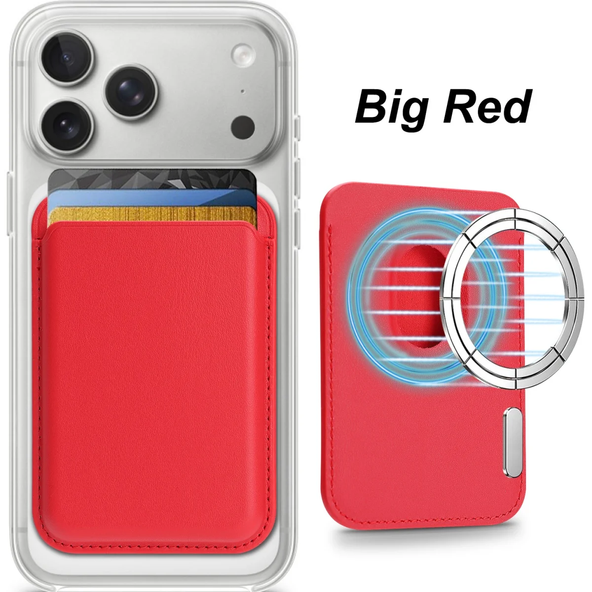 Leder-Brieftasche Kartenhalter Hülle für Mobiltelefone iPhone 18 17 16 15 14 13 12 11 Pro Max Samsung S26 S25 S24 für MagSafe-kompatibel – Detail 20