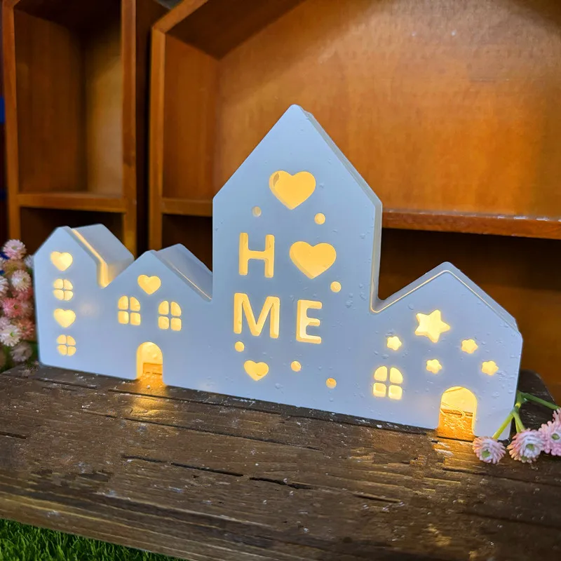 Lighting Splicing House Decoration Silicone Mold House Decoration Lamp Mold House Splicing Gypsum Drip Glue Mould Home Ornament