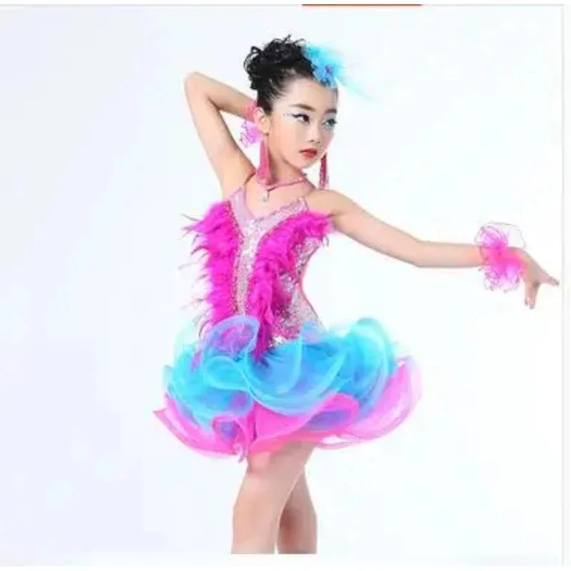 AA wat competición tango samba rumba baile latino escenario profesional niña niño vestido disfraz oa24262025 nuevo