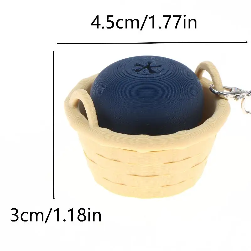Mini-Klicker-Schlüsselanhänger, Fingerspitzenknopf, Cartoon-Simulations-Frucht-Schlüsselanhänger, niedliches Rucksackornament, Rucksackzubehör – Detail 8