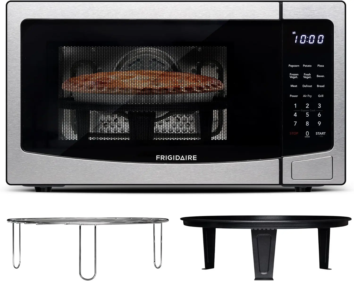 1.2 Cubic Feet Microwave Air Fryer Convection Oven Combo, XL Capacity, Digital Controls, Stainless Steel Finish