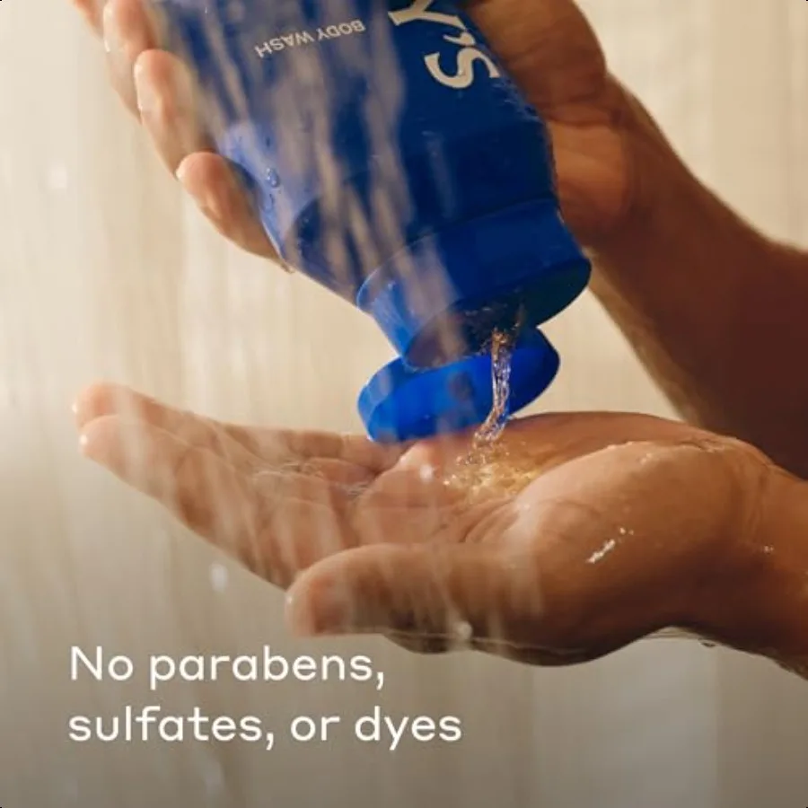 Herren-Body Wash Stone, 3er-Pack, 18 fl oz, Duschgel für Männer, keine Paröse, Sulfate oder Farbstoffe