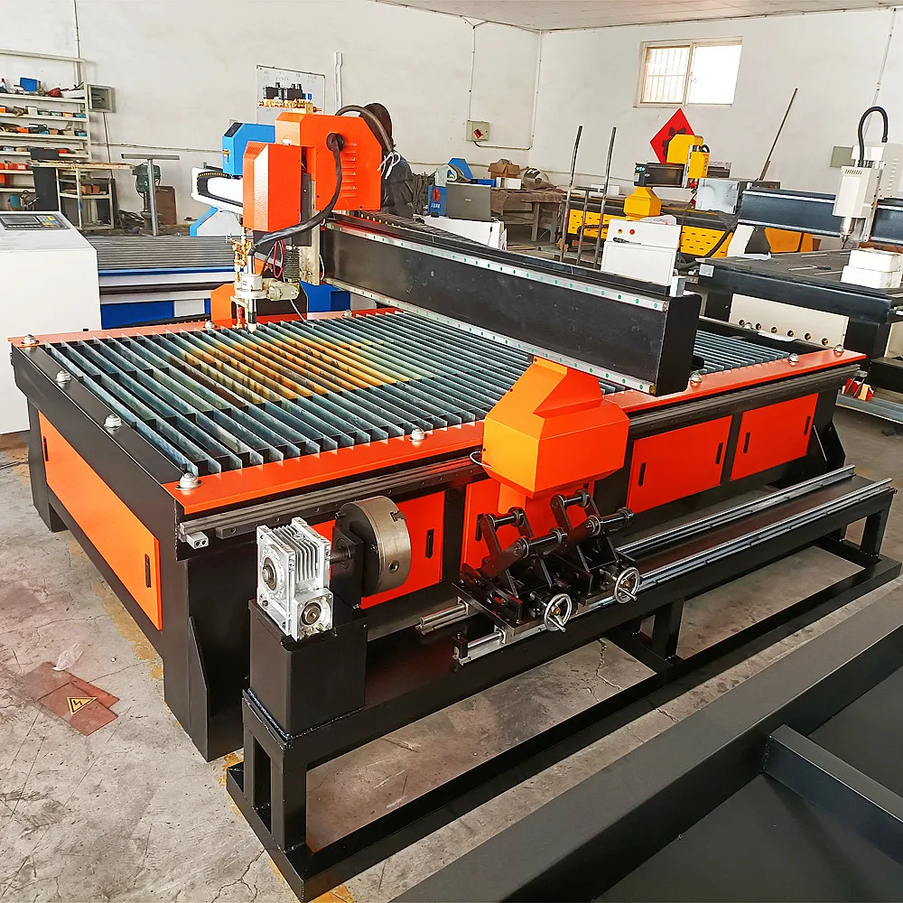 1300*2500mm good price metal plasma cnc cutter table for stainless steel 35MM steel pipe plasma cutting machine