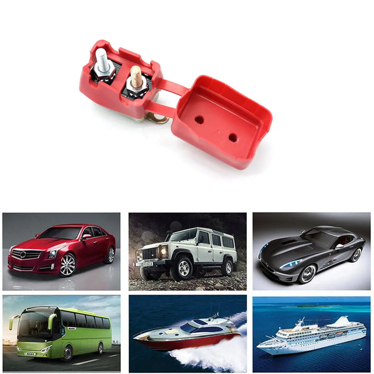 

Dc 12V 30A Waterproof Circuit Breaker Auto Reset Marine Boat Dirt Bike Special Vehicle Protection Rubber Cover Switch