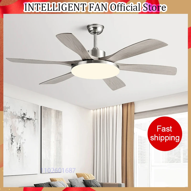 

58inch Moder 6 ABS blade DC 60W Pure Copper Motor Ceiling Fan with 100W LED light and Remote Control for dining room bedroom