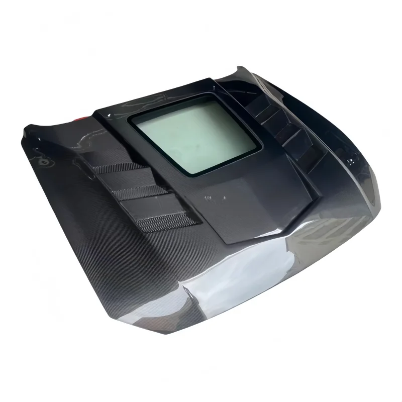 

Carbon Fiber Front Engine Hood 14-23 forFord Mustang Lightweight High-end Transparent Glass Style New Car Bumper