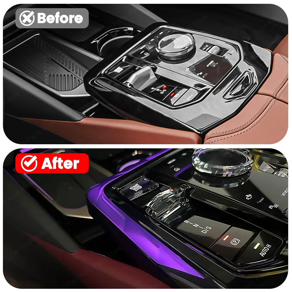 

15 Colors Center Console Crystal Saddle Atmosphere Light For BMW 5 Series i5 G60 G68 Decorative Strips Interior Mouldings 2024