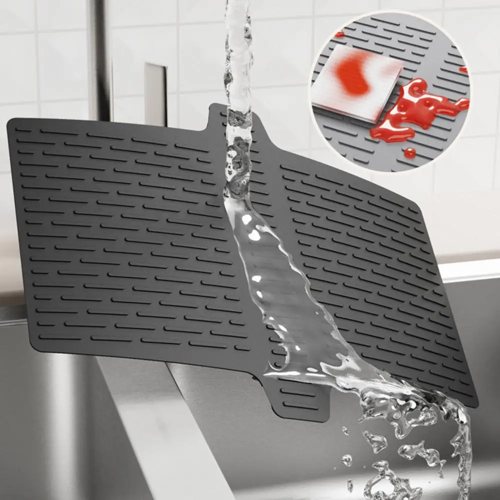 

Мягкий силиконовый коврик для раковины, гибкий силиконовый коврик для седла для раковины, защита для кухни, ванной комнаты, нескользящий коврик-разделитель без запаха, посудомоечная машина