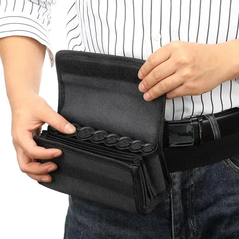 Multi Pockets Coin Storage Bag Waist Bag 8 Slots Coin Holder Dispenser Euro Sorter For Waiter Driver Cashier Money Bills Safe