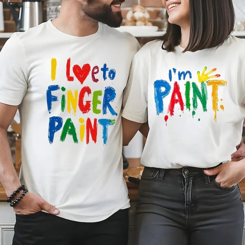 

I Love To Finger Paint T-Shirt, Funny Artist Graphic Tee, Creative Painting Lover Shirt for Art Enthusiasts T-shirt Cotton Shirt