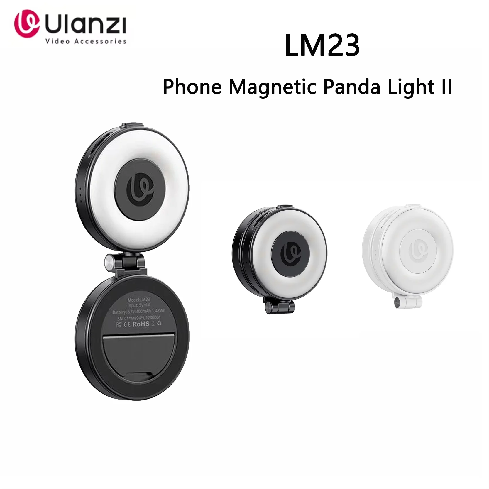 Original Ulanzi LM23 lumière 3 niveaux de luminosité magnétique lumière LED douce Portable poche Vlogging Streaming en direct création de contenu