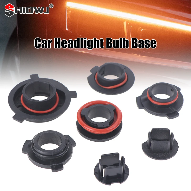 2Pcs LED Headlight Bulb Base Adapter Socket Holder Auto HB4/HB3/H11/H7/H4/H3/H1 Easy PVC LED Compatible Headlamp Car Accessories