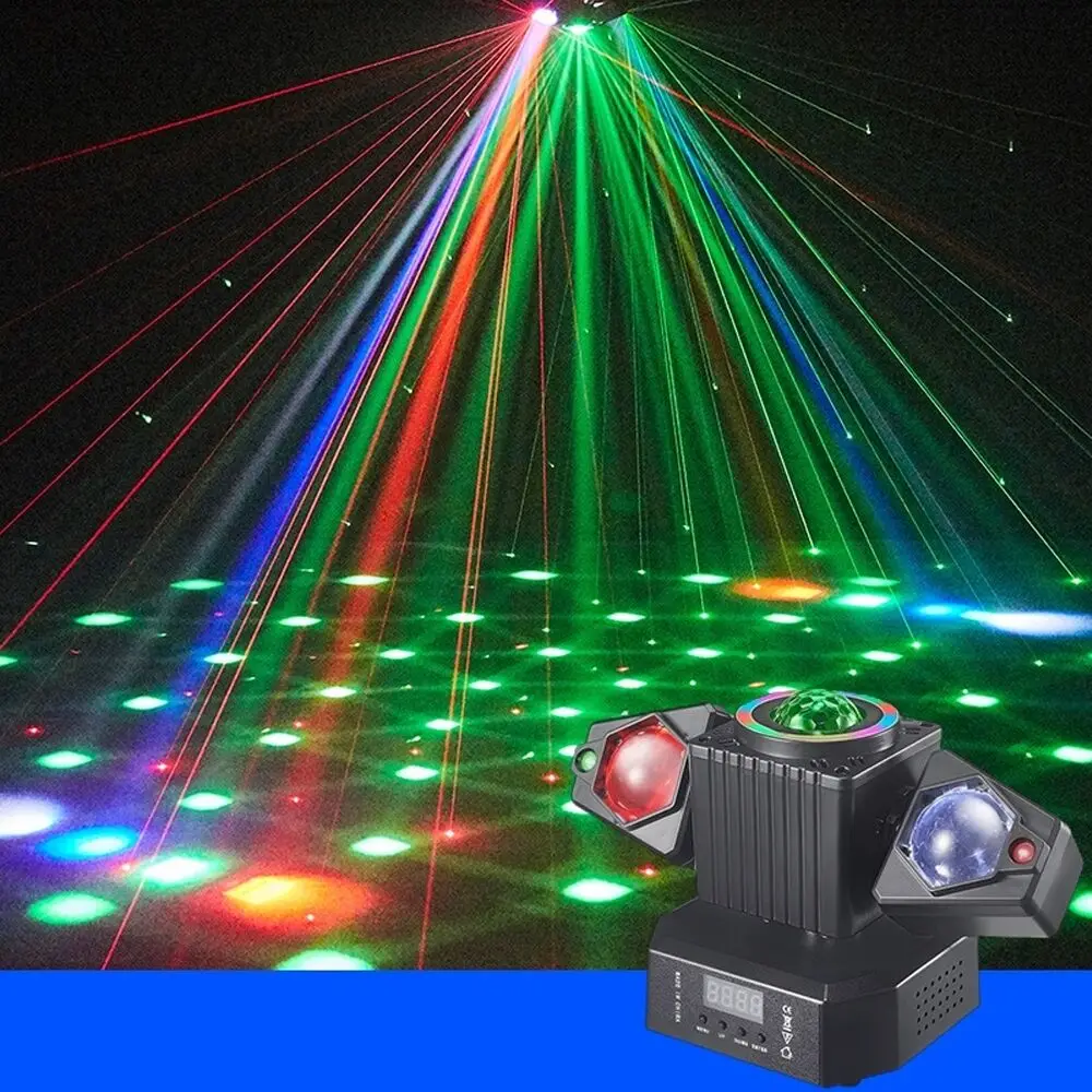 65W LED Moving Head Light RGBW 4in1 Stage Lighting Effect DMX Remote Control Mini Projector For DJ Party Concert Wedding Theater
