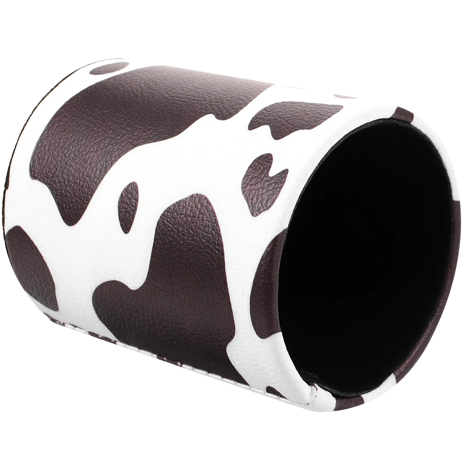 

Retro PU Pen Holder Desk Stationery ganizer Milk Cow Design Makeup Brush Storage Pencil Cup Home Office Decor