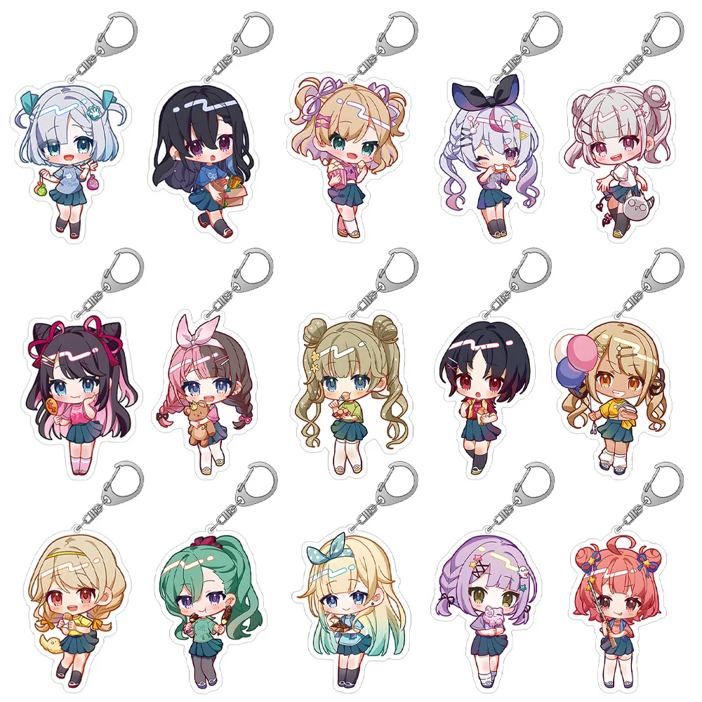 

VTuber VSPO character YUMENO AKARI YANO KUROMU TSUMUGI KOKAGE sports festival cute girl Acrylic keychain Anime Bag pendant gift