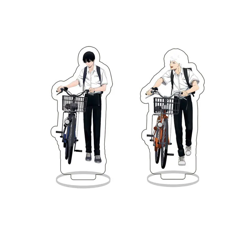Small Acrylic Stand Model Plate The Summer Hikaru Died Sns Style School Commute Series Bicycle Themed Ornament Accessories