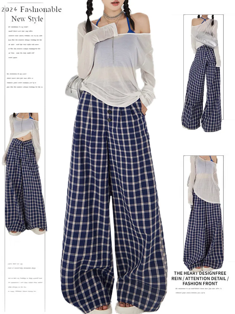 فضفاض واسعة الساق منقوشة السراويل عارضة Sle Homebody المرأة الصيف التخسيس الطابق طول السراويل مريحة البوليستر القطن B...