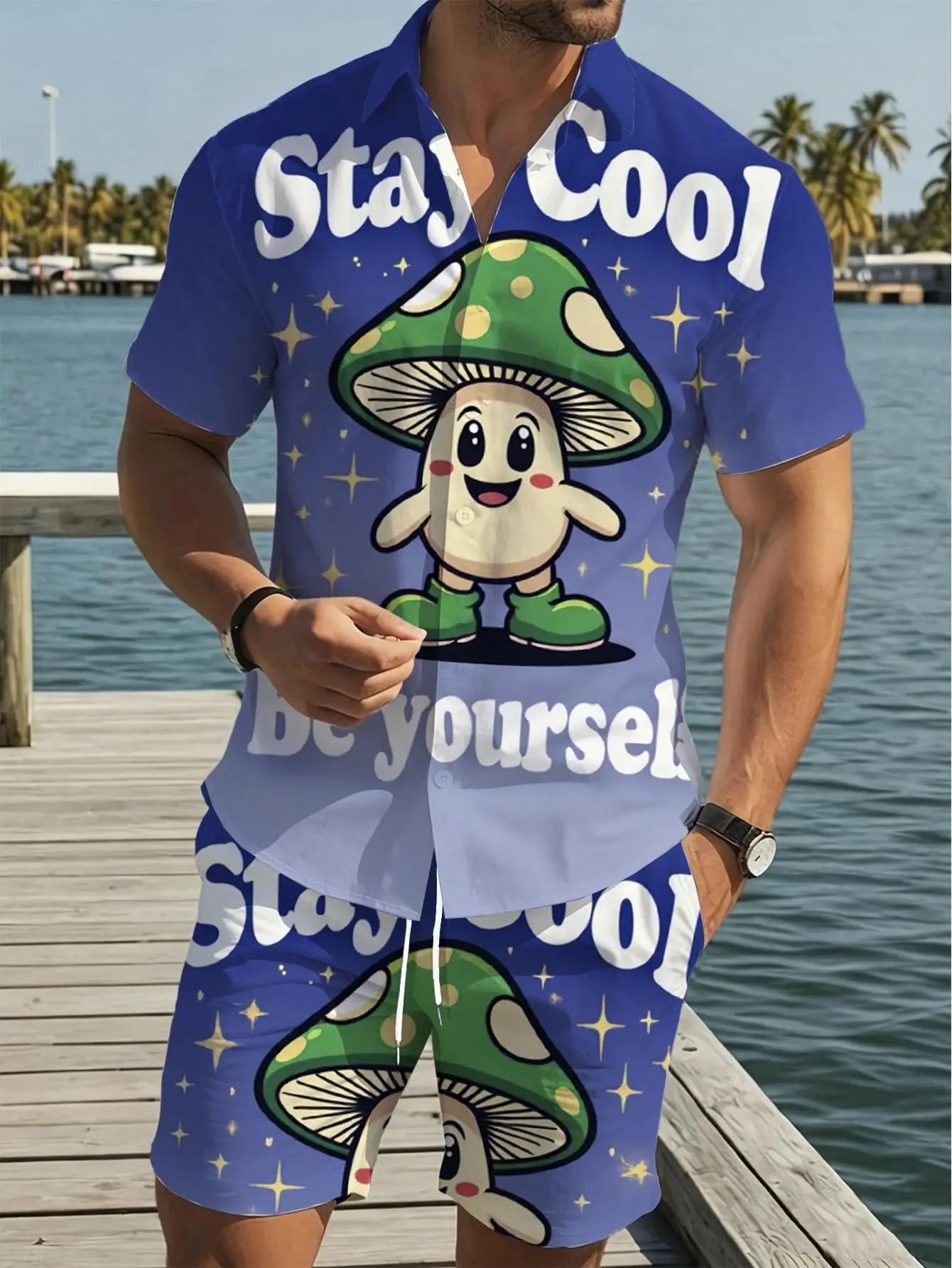 Men's Shirt Sets 2026 Spring/Summer sports two-piece men's suits jogging set clothing set 3D Printed Graphic tracksuit for man