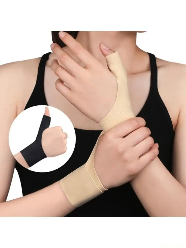 U2JB Adjustable Thumb Wrist Protector Wrist Brace Band Wristband Strap for Sports