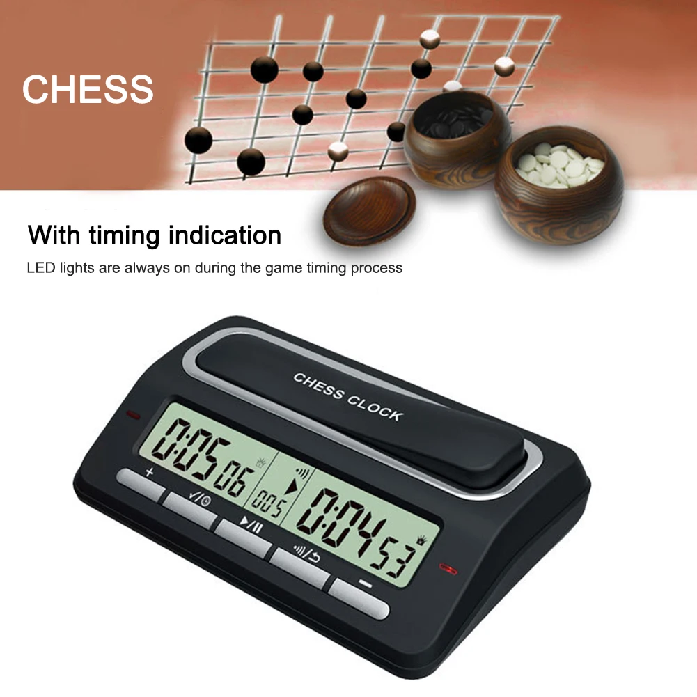 LEAP Chess Clocks Professional Portable Digital Chess Board Competition Count Up Down Chess Games Electronic Alarm Stop Timer