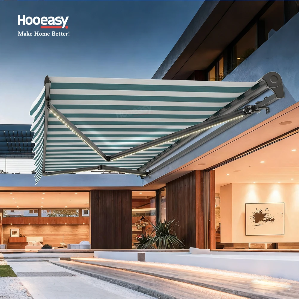 Hooeasy Garden Retractable Travel Trailer Gazebo Pergola Aluminum Retractable Outdoor Awning