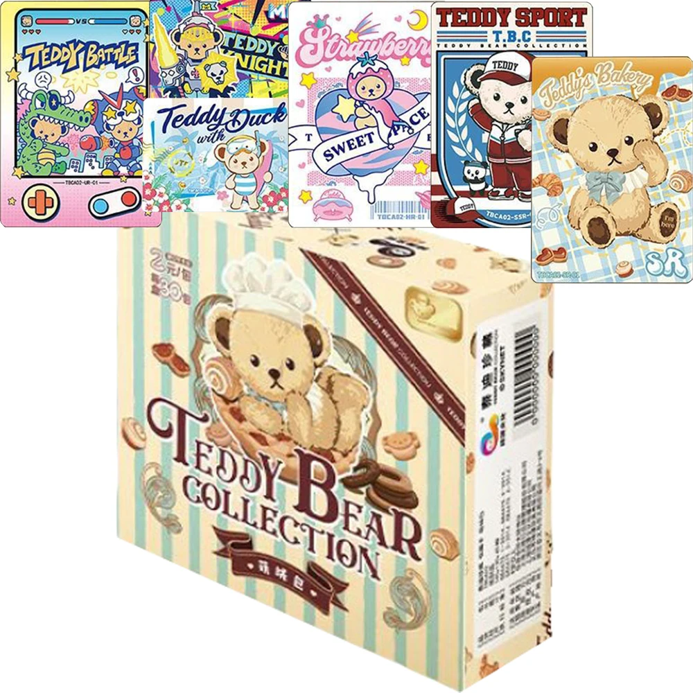 Genuine Teddy Bear Collection Cards Cartoon Animal Themed Design Cute Surprise Limited Edition Characters Card Delightful Gifts