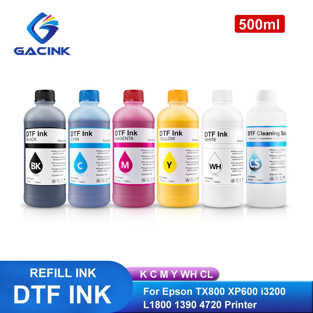 

DTF Ink Set 500ML High-Quality Model And Economy Model Transfer Film Tinta DTF For Ep DX5 DX6 DX7 XP600 i3200 L1800 4720 Printer