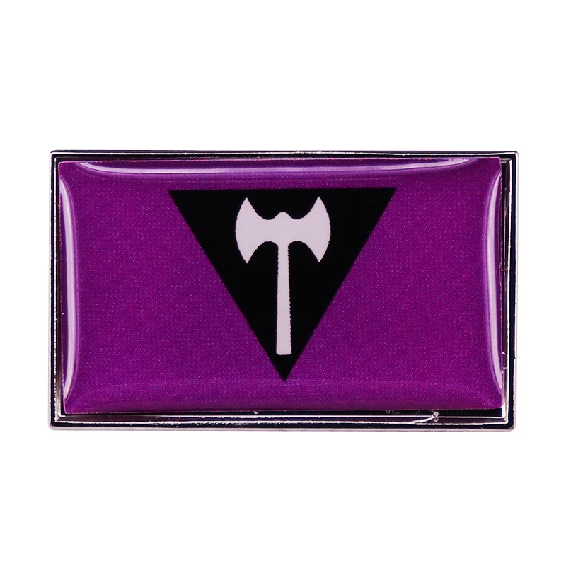 1999 مثليه لابري العلم شارة مجوهرات الأرجواني #1