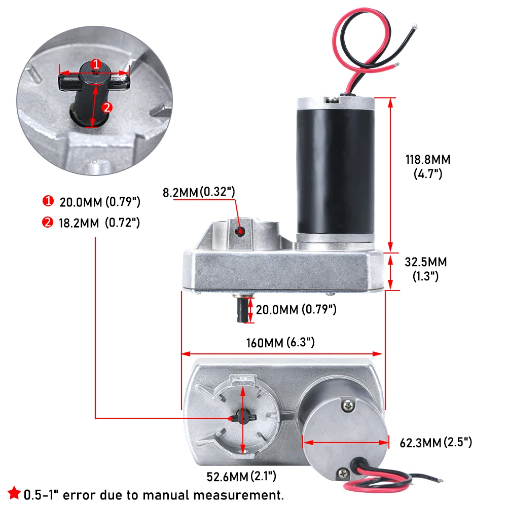 Motor deslizante para RV Jayco Winnebago Keystone RV relación 18:1 30 amperios 12 voltios Camper deslizable hacia fuera RP- 785615 M-8910 132682