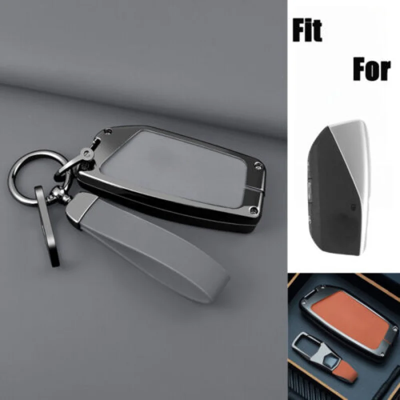 

A+ Zinc Alloy Leather Car Key Fob Case Cover Bag For BMW 7 Series G07 I7 X7 XM IX