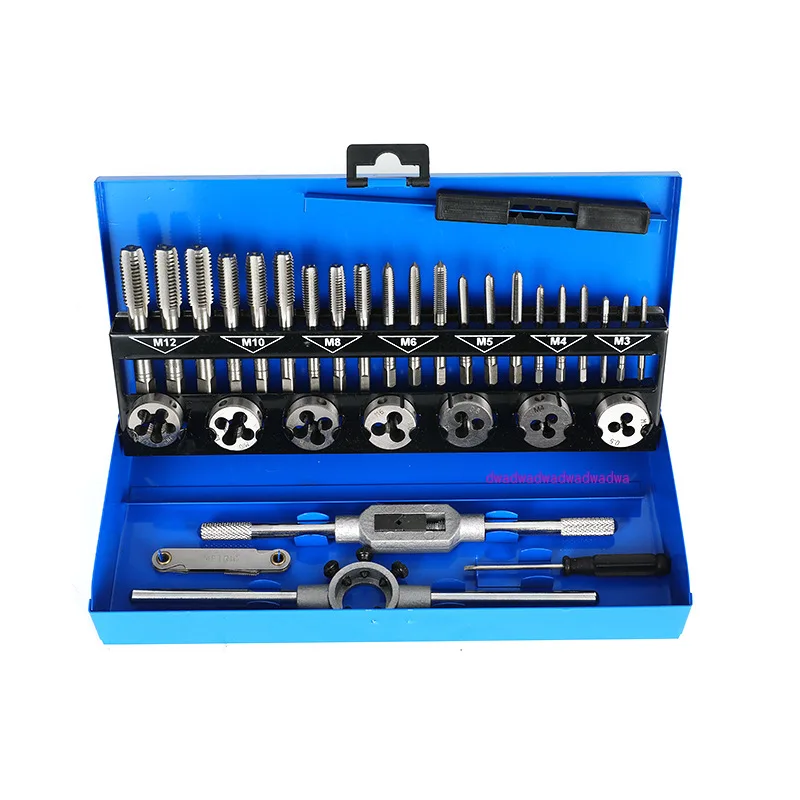 30-Piece wire tapping die tin blue box