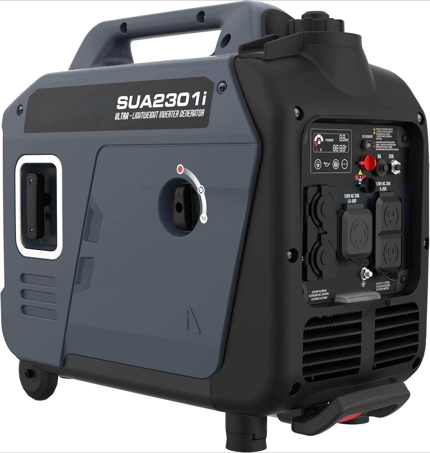 Portable Inverter Generator, 2300W RV Ready, EPA & CARB Compliant CO Sensor, Portable Ultra-Light Weight