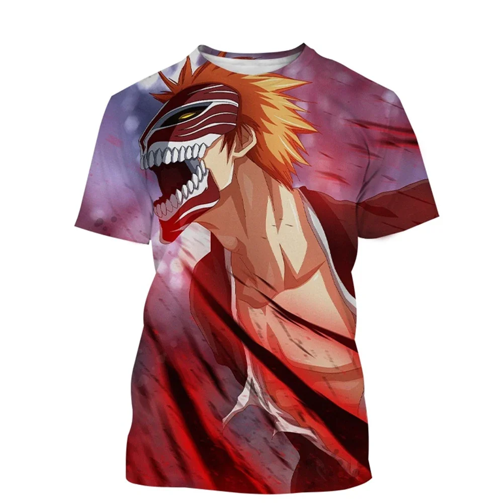 

Japanese Anime 3D Printed Ichoo Kurozaki Dry Breathable Sports Men Ropa Hombre Plus Size Streetwear Y2k Crewneck T-shirt Clothes