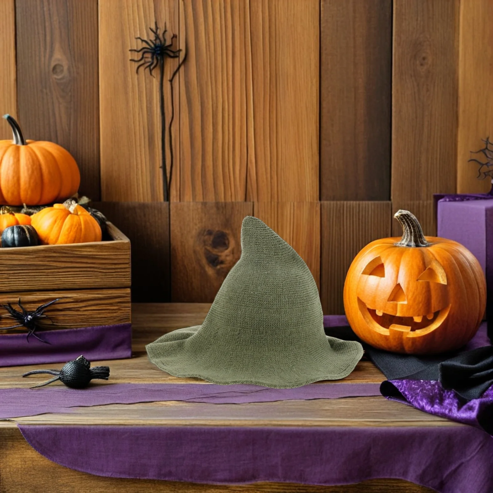 

Adult Halloween Witch Hat - Blend Wide Brim Wizard Cap - Cosplay Renaissance Festival Costume Accessory - Brimmed