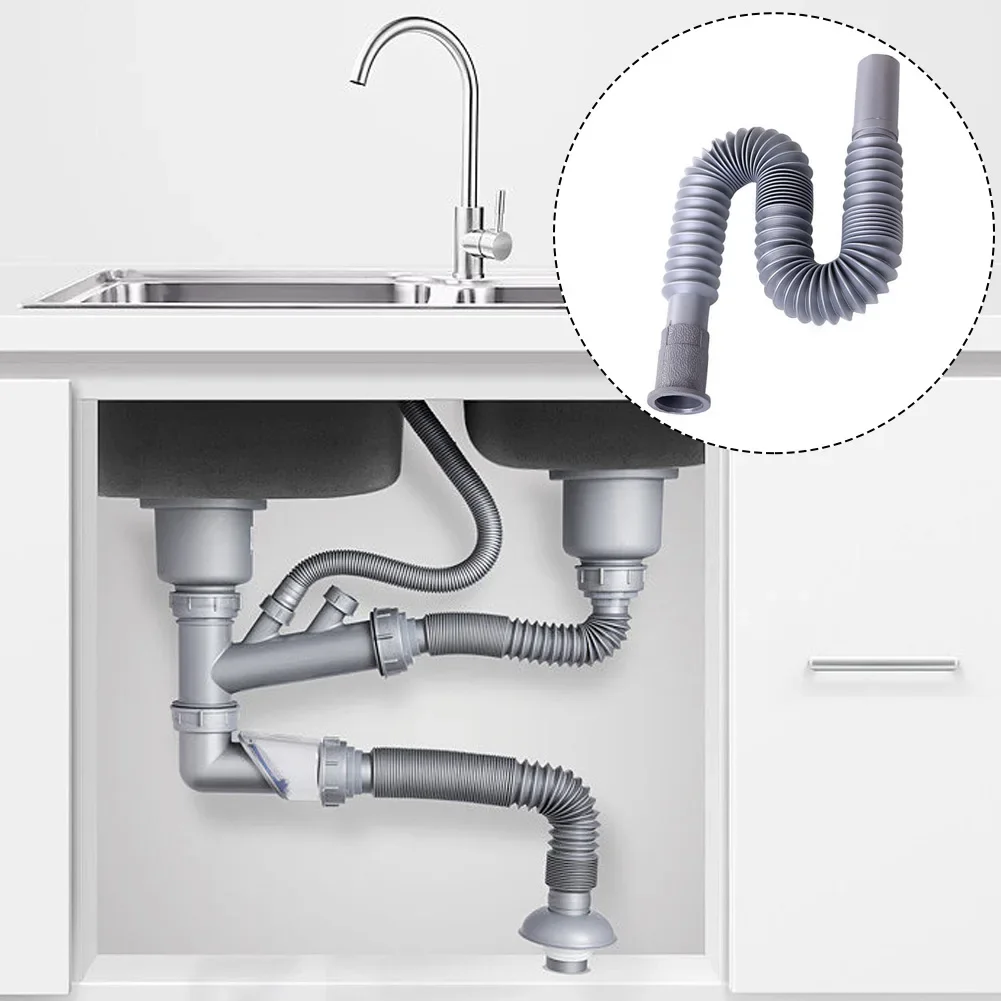 Colador Universal de plástico Flexible para lavabo de cocina, extensión de fregadero, manguera de drenaje, tubería, lavadora, lavavajillas, drenaje
