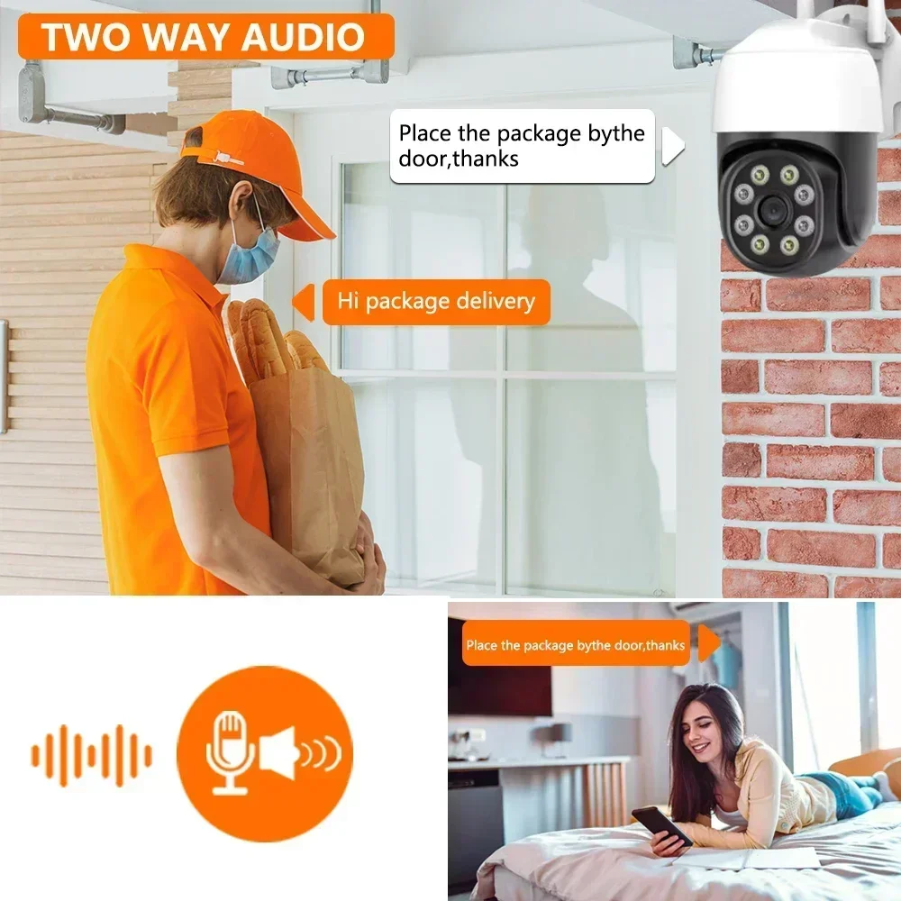 Tuya vida inteligente wifi câmera ao ar livre 5mp 2.4g wifi câmeras de vigilância rastreamento automático proteção segurança em casa inteligente cctv ip cam