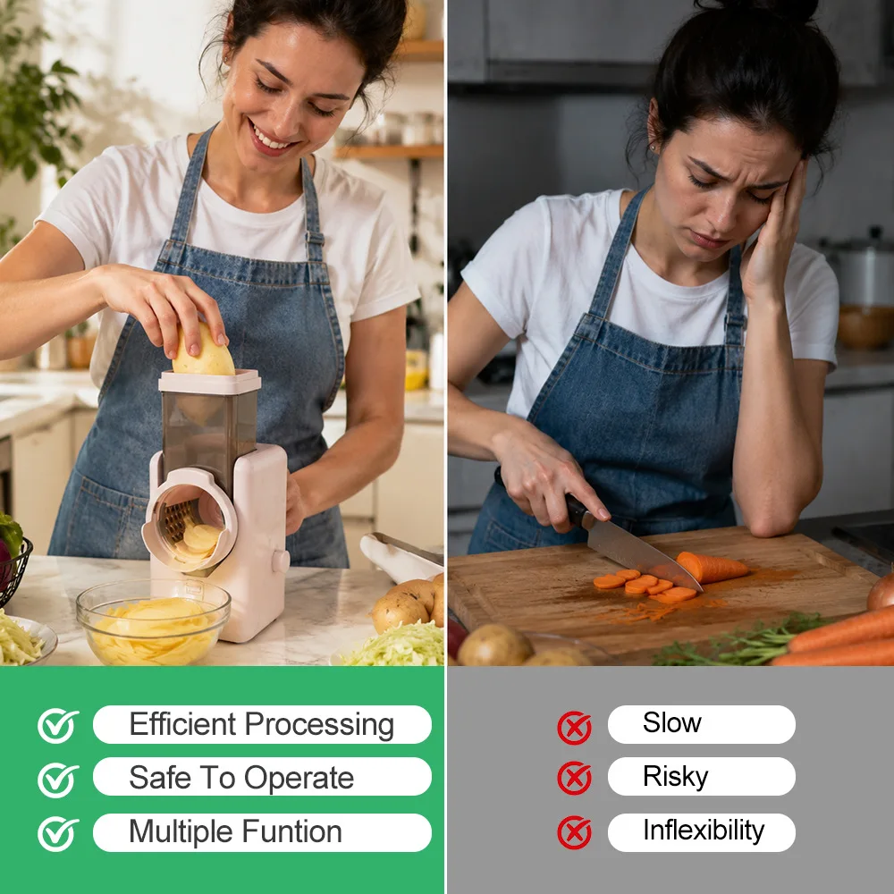 Multifunctional Electric Vegetable Cutter Household Kitchen Electric Vegetable Cutter Shredding Shredding Slicing Radish