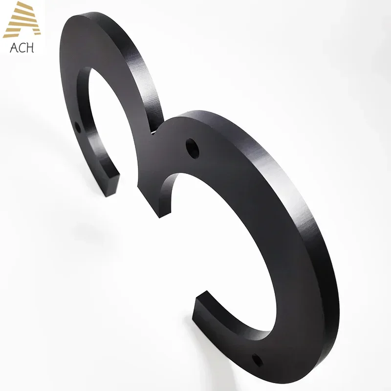 30cm Large Black Floating House Number Sign Waterproof Anti-rust Outdoor Address Plate for Door Mailbox Street Building