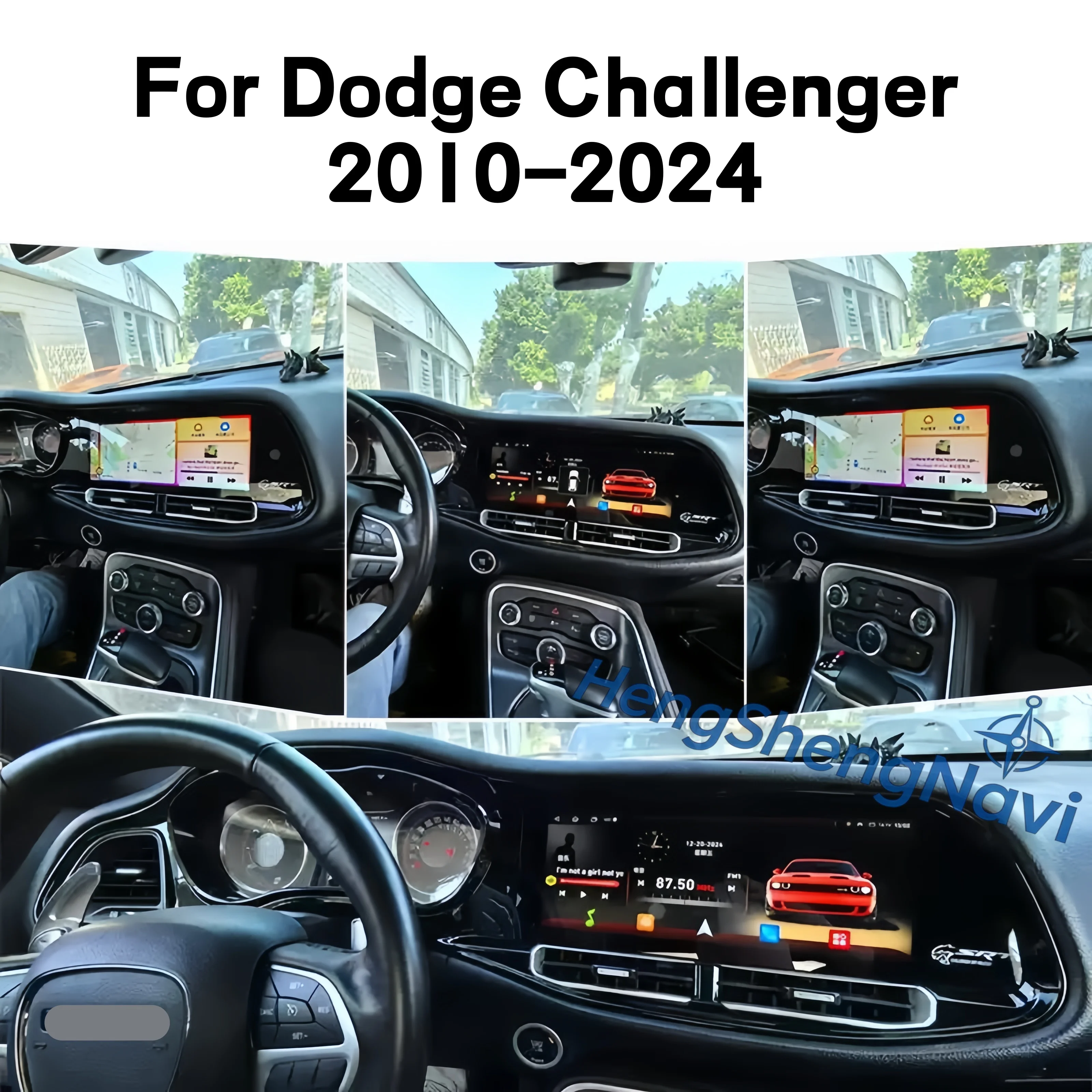 Radio Estéreo Multimedia para Automóvil con Sistema Android 14 para Dodge Challenger 2010~2024, Sistema Inteligente para Auto con Navegación GPS