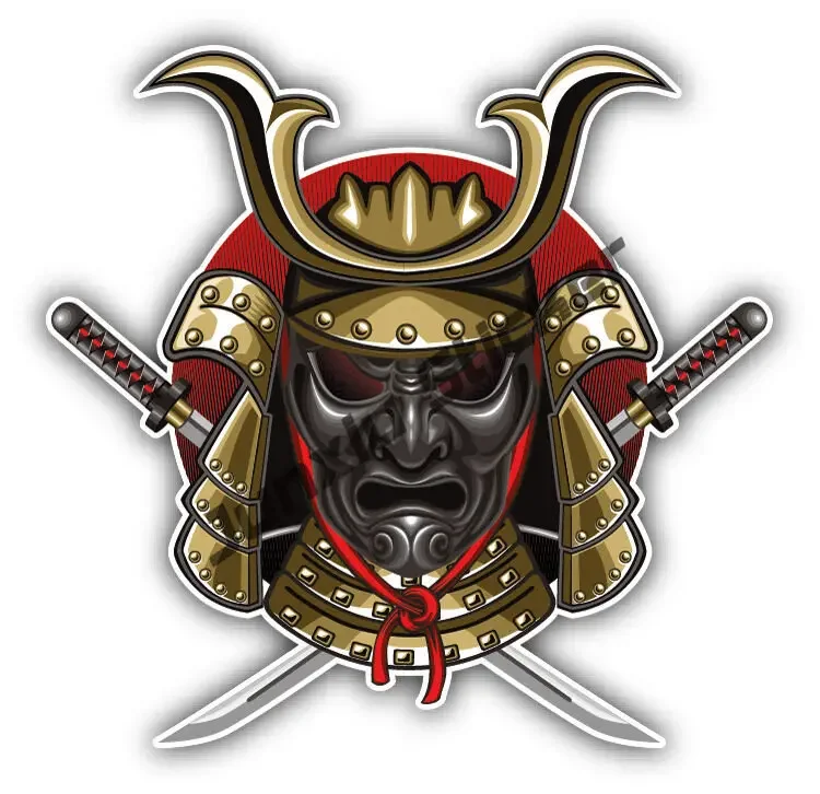 Japanese Oni Hannya Samurai Demon Mask Decal Japanese Samurai Geisha Bushido Warrior Car Sticker Reflective Decal Accessories