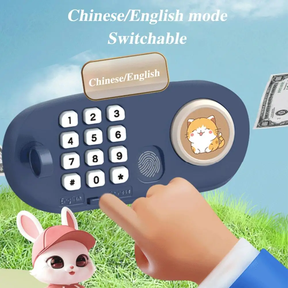 Kids Piggy Bank Toy Electronic Cash Coin Money Saving Box Fingerprint Unlock ATMStyle Fun Money Box for Boys Girls 6-12