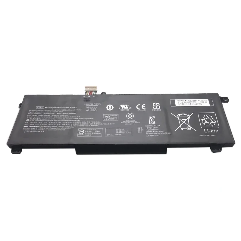 LMDTK New SD06XL Laptop Battery For HP Omen 15 2020 EK0026NR EK000 EK0013TX EK0023TX EK0059 L84356-2C1 L84392-005 11.55V 70.91WH