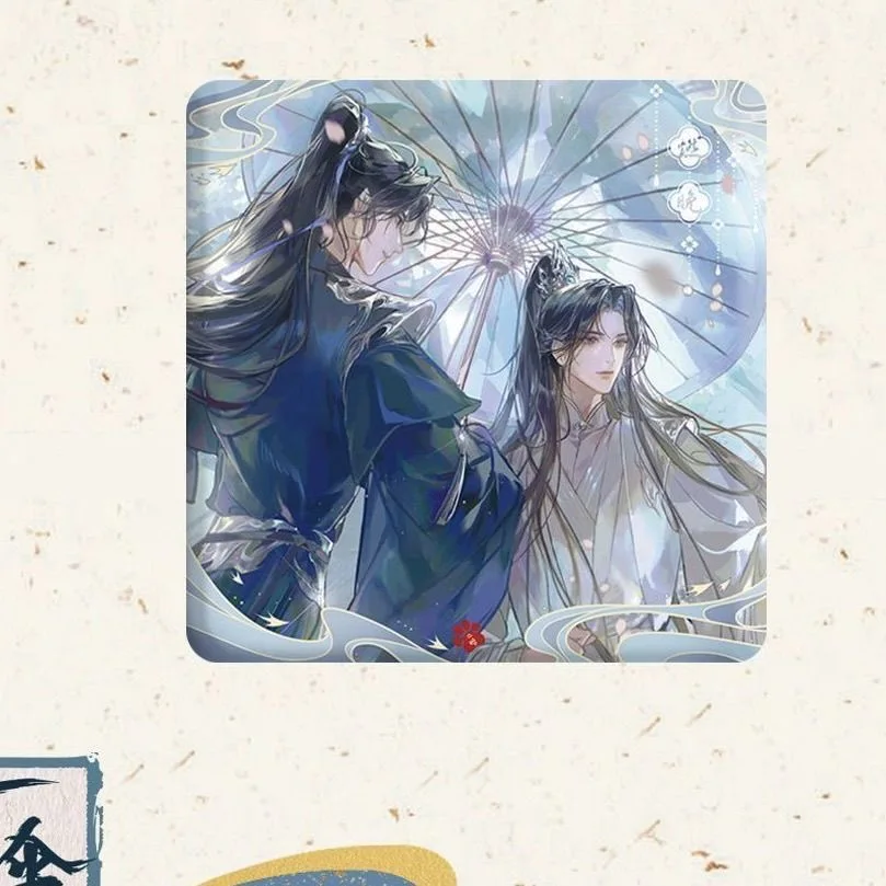 Anime Husky i jego biały kot Shizun Metalowa broszka Chu Wanning Mo Ran Cosplay Kwadratowa przypinka męska damska biżuteria na prezent