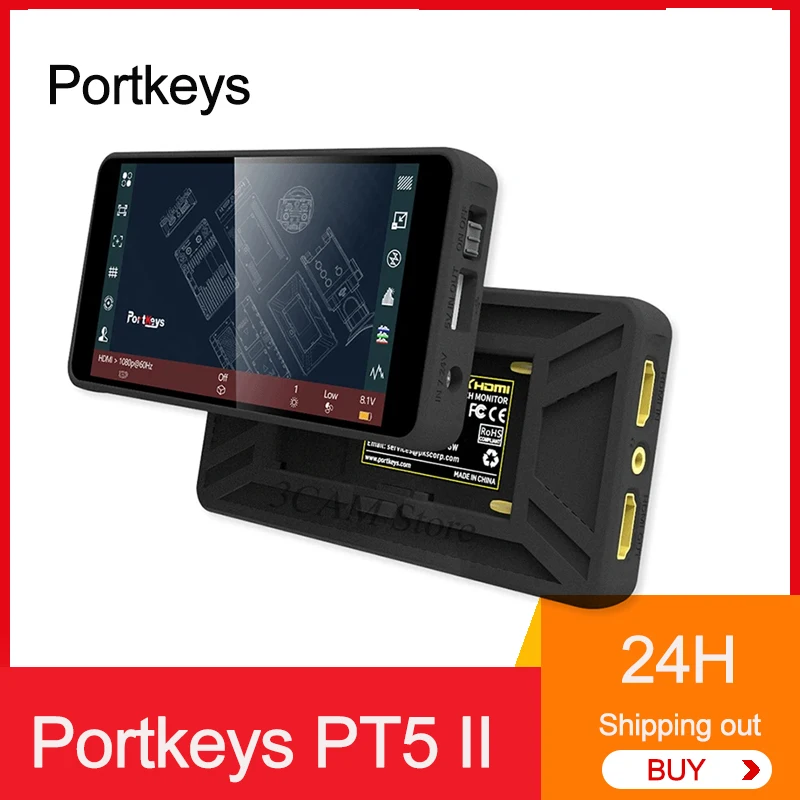 Portkeys PT5 II 5 Inch Monitor 4K Touchscreen 500nit Ultra-thin 3D LUT IPS FHD 1920*1080 for Camera DSLR P6 New Upgraded