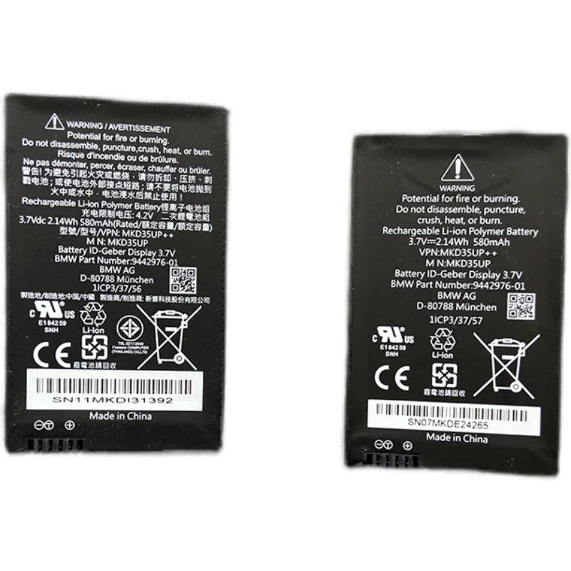 

100% New MKD35UP 1ICP3/37/57 9442976 6814351 LCD Remote Key Battery For GT 5 6 7 X3GT57 i8 X3 X5 X6 5310le 730 740 745 760li