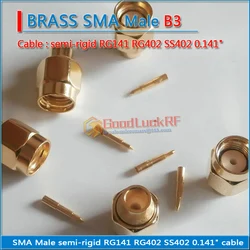 1X Pcs Connector SMA Male jack Solder for semi-rigid RG402 0.141